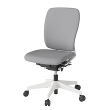 フルゴチェア ハイバック 肘なし 抵抗付ウレタン双輪キャスター [ ベース:ホワイト / 張地:ライトグレーT ] KF430CFM-WWT6