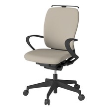 フルゴチェア ハイバック 固定肘 ハンガー 抵抗付ウレタン双輪キャスター [ ベース:ブラック / 張地:グレイッシュブラウン ] KF436CFHMT1F6