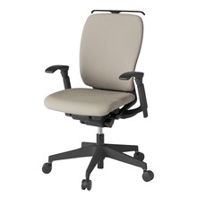 フルゴチェア ハイバック 可動肘 ハンガー 抵抗付ウレタン双輪キャスター [ ベース:ブラック / 張地:グレイッシュブラウン ] KF437CFHMT1F6