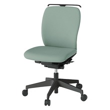 フルゴチェア ローバック 肘なし ハンガー 抵抗付ウレタン双輪キャスター [ ベース:ブラック / 張地:グレイッシュグリーン ] KF440CFHMT1E3