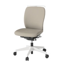 フルゴチェア ローバック 肘なし ハンガー 抵抗付ウレタン双輪キャスター [ ベース:ホワイト / 張地:グレイッシュブラウン ] KF440CFHM-WWF6