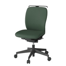 フルゴチェア ローバック 肘なし ハンガー ナイロン双輪キャスター [ ベース:ブラック / 張地:フォレストグリーン ] KF-440CFHT1G2