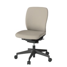 フルゴチェア ローバック 肘なし 抵抗付ウレタン双輪キャスター [ ベース:ブラック / 張地:グレイッシュブラウン ] KF440CFM-T1F6