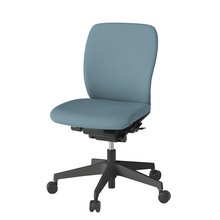 フルゴチェア ローバック 肘なし 抵抗付ウレタン双輪キャスター [ ベース:ブラック / 張地:ターコイズブルー ] KF440CFM-T1S4