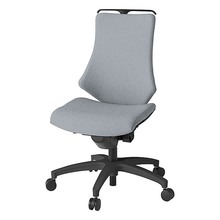 エフチェア クロス・ハイバック 肘なし ハンガー ナイロン双輪キャスター [ ベース:ブラック / 張地:ホワイトグレーT ] KG-130SAH-T1T7