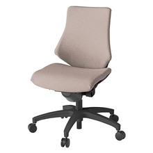 エフチェア クロス・ローバック 肘なし ナイロン双輪キャスター [ ベース:ブラック / 張地:グレイッシュブラウン ] KG-140SA-T1F6