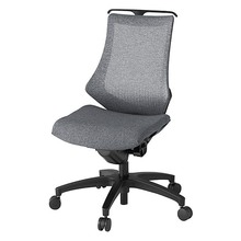 エフチェア メッシュバック 肘なし ハンガー ナイロン双輪キャスター [ ベース:ブラック / 張地:ダークグレーT ] KG-170JEH-T1T3