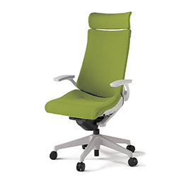 アクトチェア KG-415PSE-GNQ6 プレーンクロスバック エクストラハイバック 樹脂脚 T字肘 ランバーサポート  ［GN×Q6/モスグリーン］