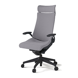 アクトチェア KG-415PSE-T1W6 プレーンクロスバック エクストラハイバック 樹脂脚 固定肘 ランバーサポート  ［T1×W6/ライトグレーW］