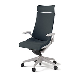 アクトチェア KG-415PSX-GNW2 プレーンクロスバック エクストラハイバック 樹脂脚 T字肘 ランバーサポート ハンガー  ［GN×W2/オフブラックW］