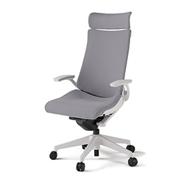 アクトチェア KG-415PSX-W9W6 プレーンクロスバック エクストラハイバック 樹脂脚 T字肘 ランバーサポート ハンガー  ［W9×W6/ライトグレーW］