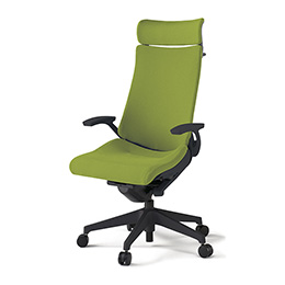 アクトチェア KG-415PSXM-T1Q6 プレーンクロスバック エクストラハイバック 樹脂脚 T字肘 ランバーサポート ハンガー ［T1×Q6/モスグリーン］