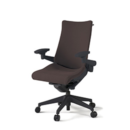 アクトチェア KG-417PSH-T1H2 プレーンクロスバック ハイバック 樹脂脚 アジャスタブル肘 ランバーサポート ハンガー  ［T1×H2/チョコレートブラウン］