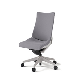 アクトチェア KG-430PS-GNW6 プレーンクロスバック ハイバック 樹脂脚 肘なし ランバーサポートなし  ［GN×W6/ライトグレーW］