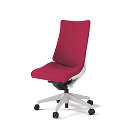 アクトチェア KG-430PS-W9M4 プレーンクロスバック ハイバック 樹脂脚 肘なし ランバーサポートなし  ［W9×M4/ラズベリーレッド］