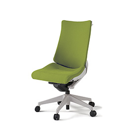 アクトチェア KG-430PSH-GNQ6 プレーンクロスバック ハイバック 樹脂脚 肘なし ランバーサポートなし ハンガー  ［GN×Q6/モスグリーン］