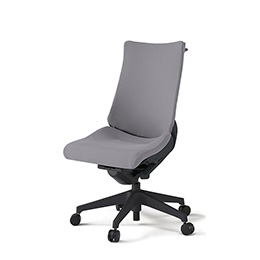 アクトチェア KG-430PSH-T1W6 プレーンクロスバック ハイバック 樹脂脚 肘なし ランバーサポートなし ハンガー  ［T1×W6/ライトグレーW］