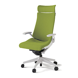 アクトチェア KG-435PSX-W9Q6 プレーンクロスバック エクストラハイバック 樹脂脚 T字肘 ランバーサポートなし ハンガー  ［W9×Q6/モスグリーン］