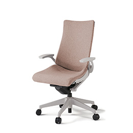 アクトチェア KG-435SA1GNF6 テクスチャードクロスバック ハイバック 樹脂脚 T字肘 ランバーサポートなし  ［GN×F6/グレイッシュブラウン］