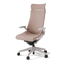 アクトチェア KG-435SAX1GNF6 テクスチャードクロスバック エクストラハイバック 樹脂脚 固定肘 ランバーサポートなし ハンガー  ［GN×F6/グレイッシュブラウン］