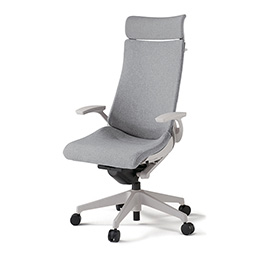 アクトチェア KG-435SAXM1GNT7 テクスチャードクロスバック エクストラハイバック 樹脂脚 T字肘 ランバーサポートなし ハンガー ［GN×T7/ホワイトグレーT］