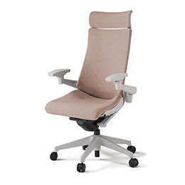 アクトチェア KG-437SAE1GNF6 テクスチャードクロスバック エクストラハイバック 樹脂脚 アジャスタブル肘 ランバーサポートなし  ［GN×F6/グレイッシュブラウン］