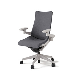 アクトチェア KG-437SAHM1GNT3 テクスチャードクロスバック ハイバック 樹脂脚 アジャスタブル肘 ランバーサポートなし ハンガー ［GN×T3/ダークグレーT］