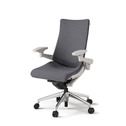 アクトチェア KG-437SAHM1ZNT3 テクスチャードクロスバック ハイバック アルミミラー脚 アジャスタブル肘 ランバーサポートなし ハンガー ［ZN×T3/ダークグレーT］