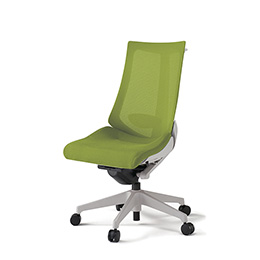 アクトチェア KG-450JVH-GNQ6 プレーンメッシュバック ハイバック 樹脂脚 肘なし ランバーサポート ハンガー  ［GN×Q6/モスグリーン］