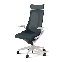 アクトチェア KG-455JVX-W9W2 プレーンメッシュバック エクストラハイバック 樹脂脚 T字肘 ランバーサポート ハンガー  ［W9×W2/オフブラックW］