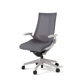 アクトチェア KG-455JEM1GNT3 テクスチャードメッシュバック ハイバック 樹脂脚 T字肘 ランバーサポート ［GN×T3/ダークグレーT］