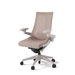 アクトチェア KG-457JEM1GNF6 テクスチャードメッシュバック ハイバック 樹脂脚 アジャスタブル肘 ランバーサポート ［GN×F6/グレイッシュブラウン］