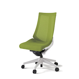 アクトチェア KG-470JV-W9Q6 プレーンメッシュバック ハイバック 樹脂脚 肘なし ランバーサポートなし  ［W9×Q6/モスグリーン］