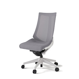 アクトチェア KG-470JV-W9W6 プレーンメッシュバック ハイバック 樹脂脚 肘なし ランバーサポートなし  ［W9×W6/ライトグレーW］