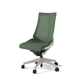 アクトチェア KG-470JVH-GNQ2 プレーンメッシュバック ハイバック 樹脂脚 肘なし ランバーサポートなし ハンガー  ［GN×Q2/アイビーグリーン］