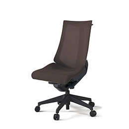 アクトチェア KG-470JVH-T1H2 プレーンメッシュバック ハイバック 樹脂脚 肘なし ランバーサポートなし ハンガー  ［T1×H2/チョコレートブラウン］