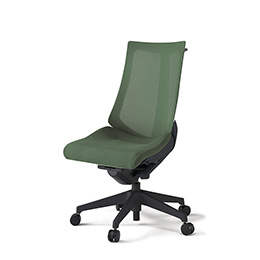 アクトチェア KG-470JVH-T1Q2 プレーンメッシュバック ハイバック 樹脂脚 肘なし ランバーサポートなし ハンガー  ［T1×Q2/アイビーグリーン］