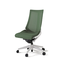 アクトチェア KG-470JVH-W9Q2 プレーンメッシュバック ハイバック 樹脂脚 肘なし ランバーサポートなし ハンガー  ［W9×Q2/アイビーグリーン］