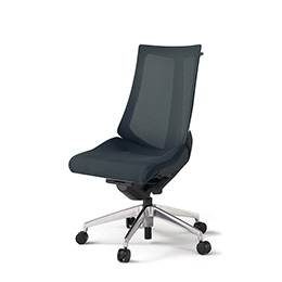 アクトチェア KG-470JVH-ZTW2 プレーンメッシュバック ハイバック アルミミラー脚 肘なし ランバーサポートなし ハンガー  ［ZT×W2/オフブラックW］