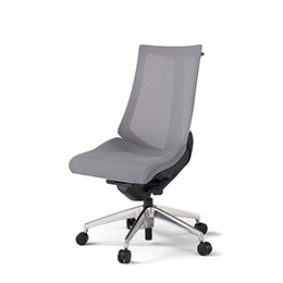 アクトチェア KG-470JVH-ZTW6 プレーンメッシュバック ハイバック アルミミラー脚 肘なし ランバーサポートなし ハンガー  ［ZT×W6/ライトグレーW］