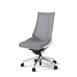 アクトチェア KG-470JVH-ZWW6 プレーンメッシュバック ハイバック アルミミラー脚 肘なし ランバーサポートなし ハンガー  ［ZW×W6/ライトグレーW］