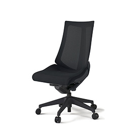 アクトチェア KG-470JVM-T1T1 プレーンメッシュバック ハイバック 樹脂脚 肘なし ランバーサポートなし ［T1×T1/ブラックT］