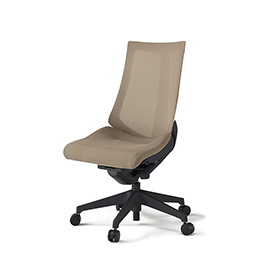 アクトチェア KG-470JVM-T1Y3 プレーンメッシュバック ハイバック 樹脂脚 肘なし ランバーサポートなし ［T1×Y3/サンドイエロー］