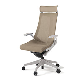 アクトチェア KG-475JVE-GNY3 プレーンメッシュバック エクストラハイバック 樹脂脚 T字肘 ランバーサポートなし  ［GN×Y3/サンドイエロー］