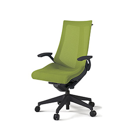 アクトチェア KG-475JVH-T1Q6 プレーンメッシュバック ハイバック 樹脂脚 T字肘 ランバーサポートなし ハンガー  ［T1×Q6/モスグリーン］