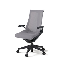 アクトチェア KG-475JVH-T1W6 プレーンメッシュバック ハイバック 樹脂脚 固定肘 ランバーサポートなし ハンガー  ［T1×W6/ライトグレーW］