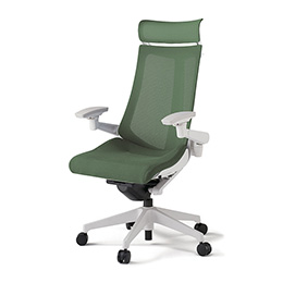 アクトチェア KG-477JVX-W9Q2 プレーンメッシュバック エクストラハイバック 樹脂脚 アジャスタブル肘 ランバーサポートなし ハンガー  ［W9×Q2/アイビーグリーン］