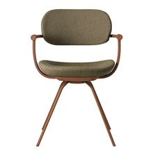 ［ 公式ストアモデル ・ 組立式 ] バーテブラ03 （vertebra03） 4本脚 （ 座面回転 ） KG-855CD-F2L2C 本体 :  F2 / チェスナットブラウン ［ CD張地 : L2 / ダークオリーブ ]