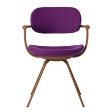 ［ 公式ストアモデル ・ 組立式 ] バーテブラ03 （vertebra03） 4本脚 （ 座面回転 ） KG-855KC-F224C 本体 :  F2 / チェスナットブラウン ［ KC張地 : 24 / Iris ]