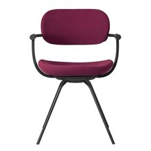 ［ 公式ストアモデル ・ 組立式 ] バーテブラ03 （vertebra03） 4本脚 （ 座面回転 ） KG-855KS-T110C 本体 :  T1 / ブラックT ［ KS張地 : 10 / Cranberry ]